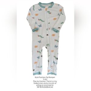 Kyte BABY White Hungry Caterpillar Jumpsuit with Playful Print | 3-6m